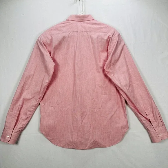 Billy Reid Shirt Mens Large Pink Standard Cut Button Front Long Sleeve Italy - Picture 3 of 10